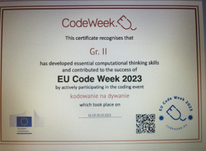CodeWeek -Europejski Tydzień Kodowania - gr. I i II