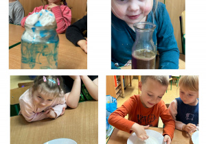 Dzieci uczestniczą w eksperymentach