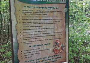 Dzieci poznają zasady zachowania się w rezerwacie przyrody